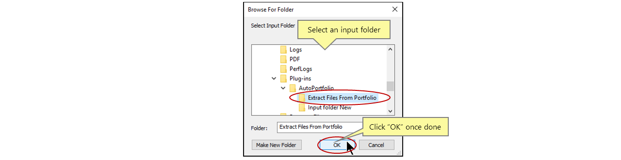 Select the input folder
